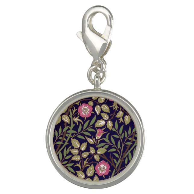 William Morris Sweet Briar Floral Art Nouveau Charm (Front)