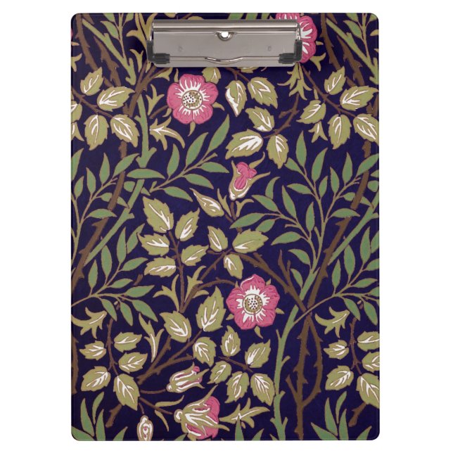 William Morris Sweet Briar Floral Art Nouveau Clipboard (Front)