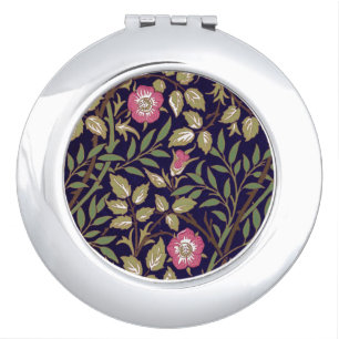 William Morris Sweet Briar Floral Art Nouveau Compact Mirror