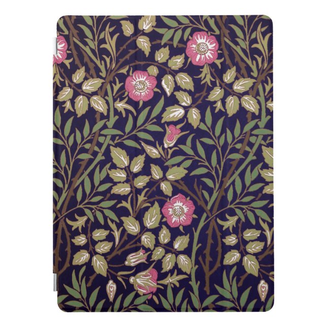 William Morris Sweet Briar Floral Art Nouveau iPad Pro Cover (Front)