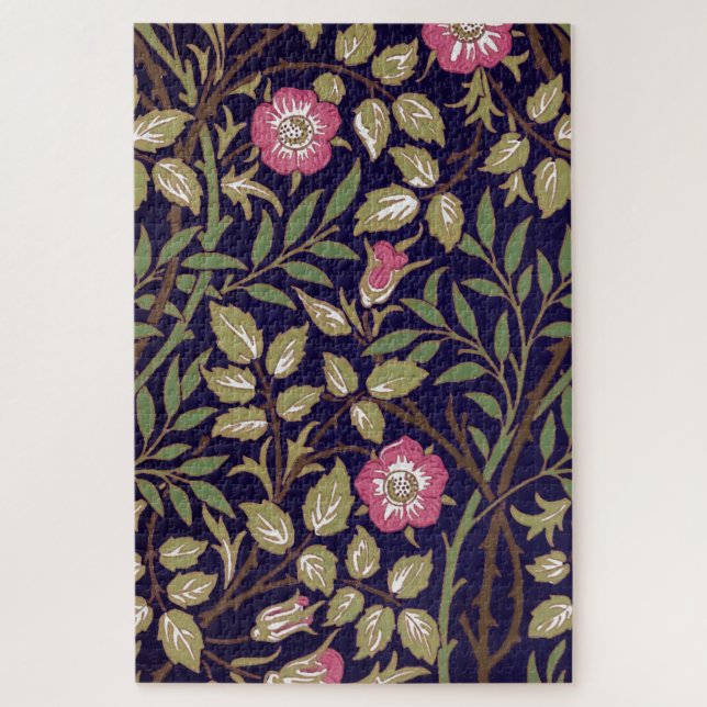 William Morris Sweet Briar Floral Art Nouveau Jigsaw Puzzle (Vertical)