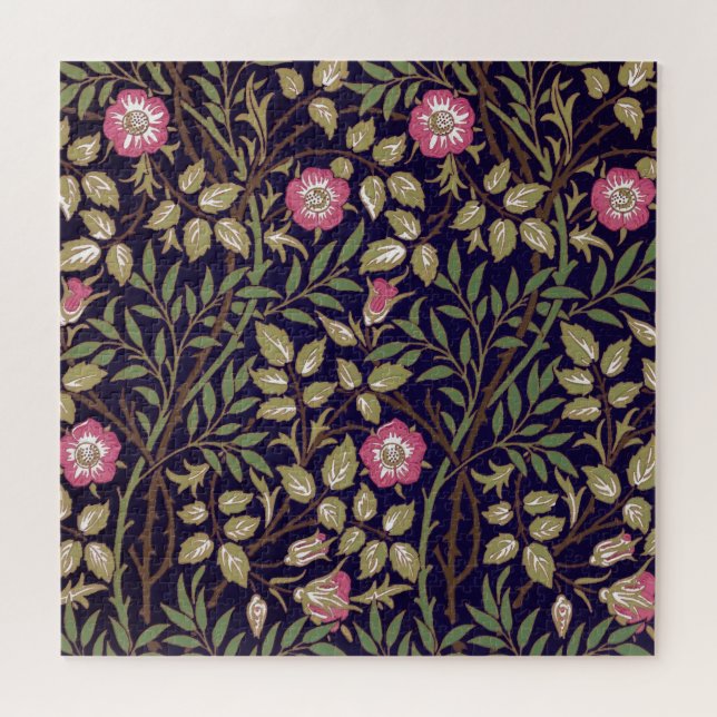 William Morris Sweet Briar Floral Art Nouveau Jigsaw Puzzle (Horizontal)