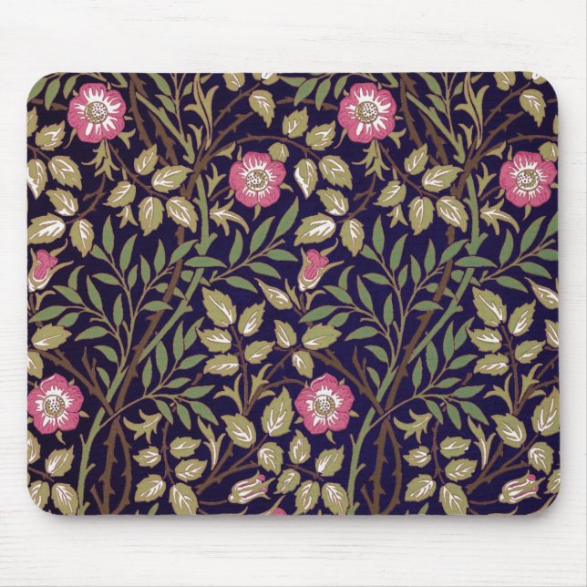 William Morris Sweet Briar Floral Art Nouveau Mouse Pad (Front)