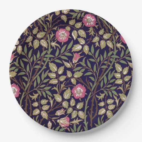 William Morris Sweet Briar Floral Art Nouveau Paper Plates