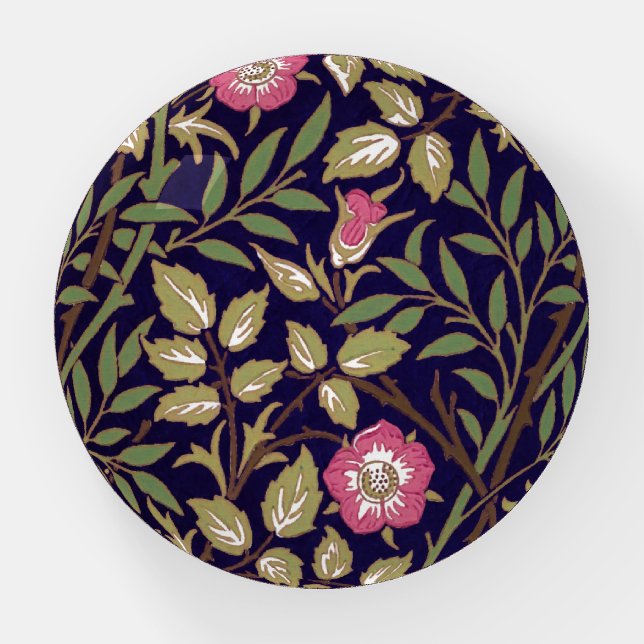 William Morris Sweet Briar Floral Art Nouveau Paperweight (Front)