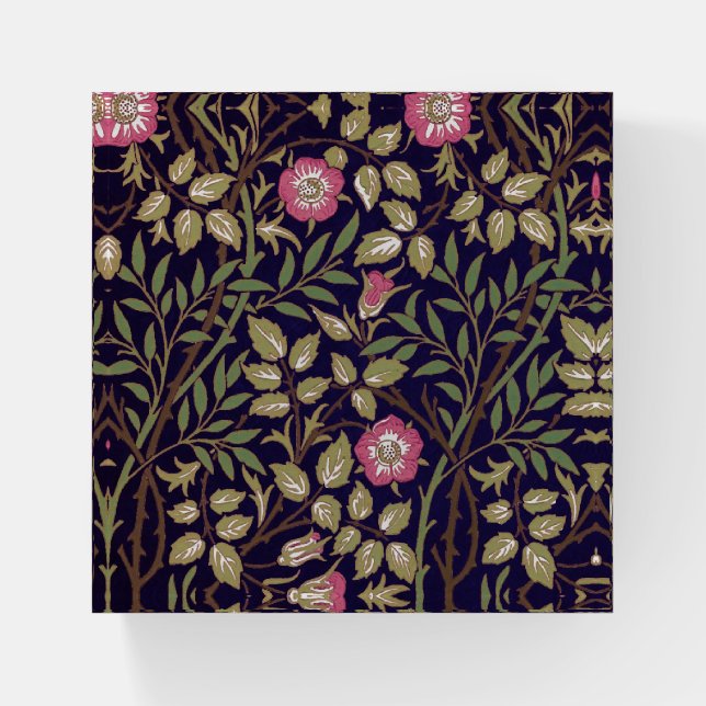 William Morris Sweet Briar Floral Art Nouveau Paperweight (Front)
