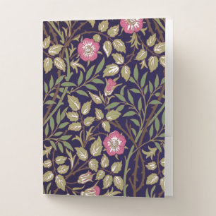 William Morris Sweet Briar Floral Art Nouveau Pocket Folder