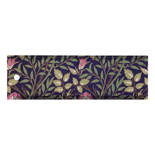 William Morris Sweet Briar Floral Art Nouveau Ruler (Front)