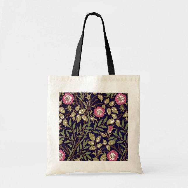 William Morris Sweet Briar Floral Art Nouveau Tote Bag (Front)