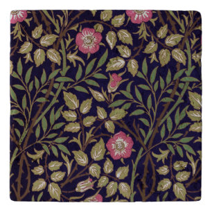 William Morris Sweet Briar Floral Art Nouveau Trivet