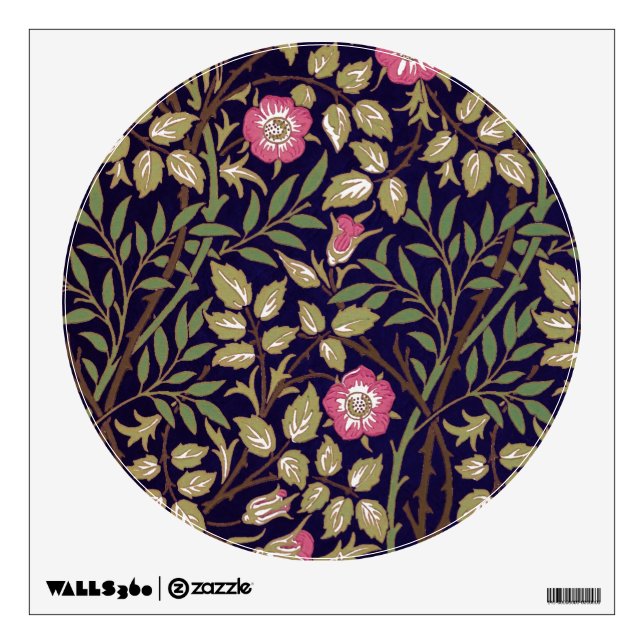 William Morris Sweet Briar Floral Art Nouveau Wall Decal (Front)