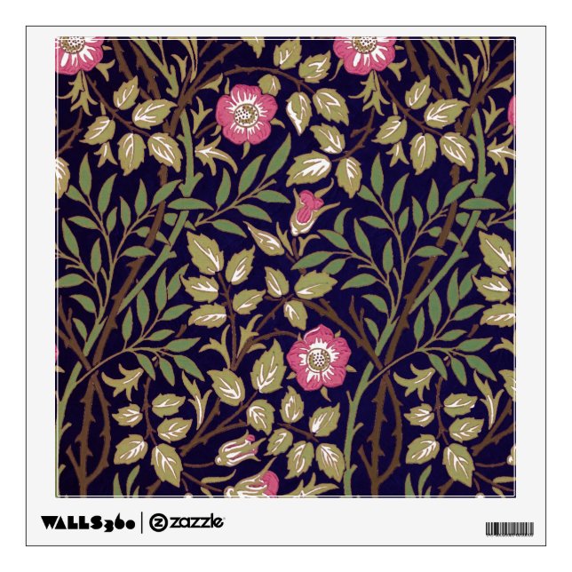 William Morris Sweet Briar Floral Art Nouveau Wall Sticker (Front)
