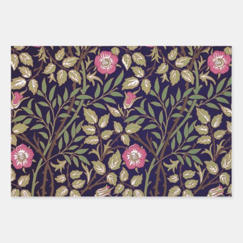 William Morris Sweet Briar Floral Art Nouveau Wrapping Paper Sheets