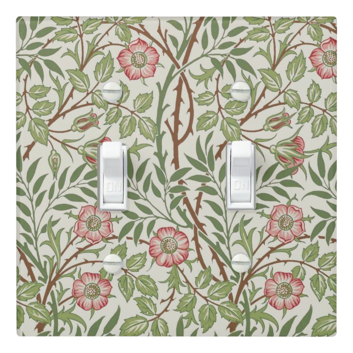 William Morris Sweet Briar Wallpaper Design Light Switch Cover Zazzle Com
