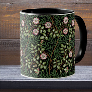 William Morris Sweet Briar Wild Red Roses Vintage Mug