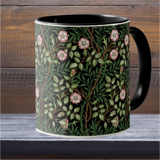 William Morris Sweet Briar Wild Red Roses Vintage Mug