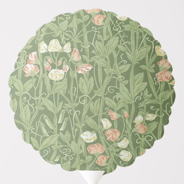 William Morris Sweet Pea Floral Design Balloon (Front)