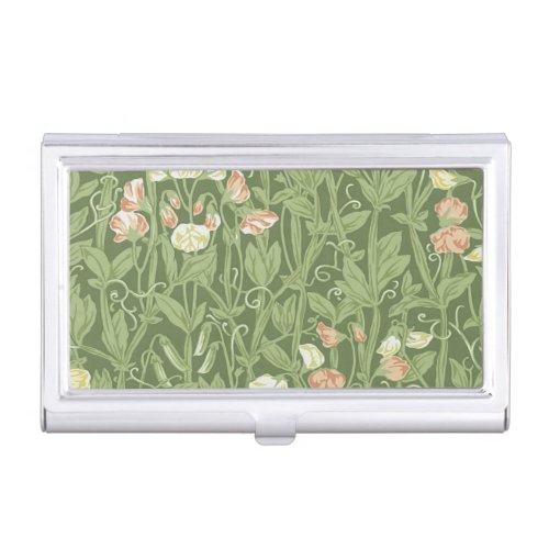 William Morris Sweet Pea Floral Design Business Card Case