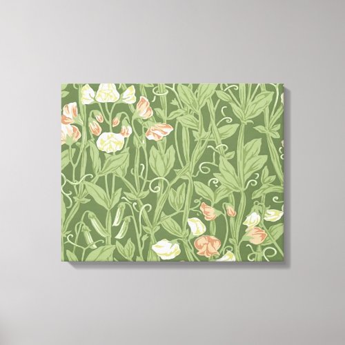 William Morris Sweet Pea Floral Design Canvas Print