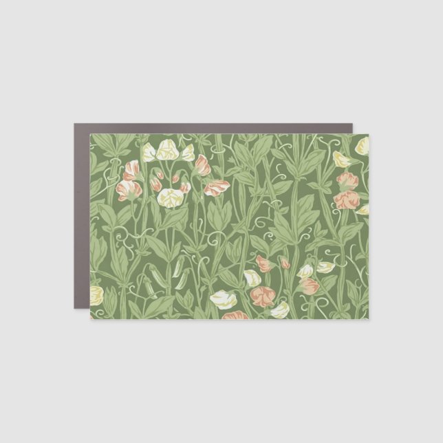 William Morris Sweet Pea Floral Design Car Magnet (Front)