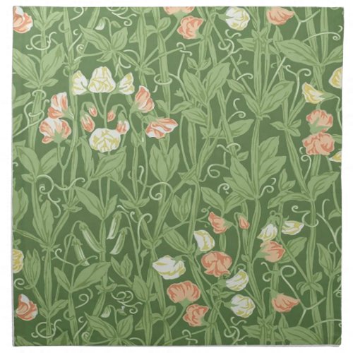 William Morris Sweet Pea Floral Design Cloth Napkin