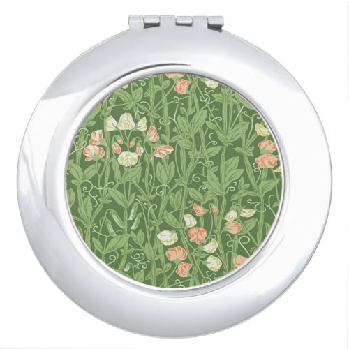 William Morris Sweet Pea Floral Design Compact Mirror