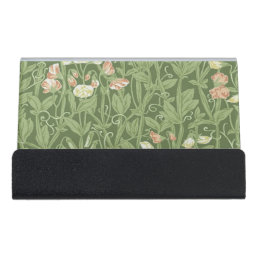 William Morris Sweet Pea Floral Design Desk Business Card Holder