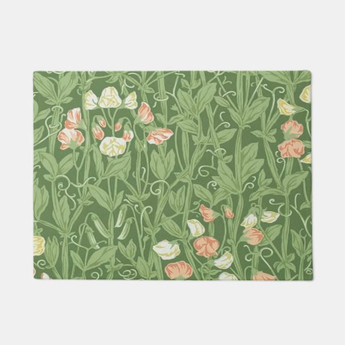 William Morris Sweet Pea Floral Design Doormat