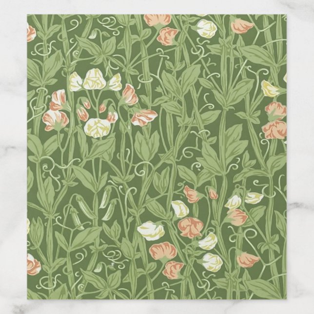 William Morris Sweet Pea Floral Design Envelope Liner (Design)