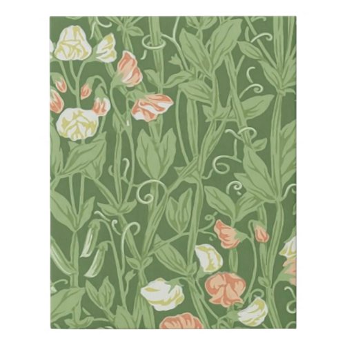 William Morris Sweet Pea Floral Design Faux Canvas Print