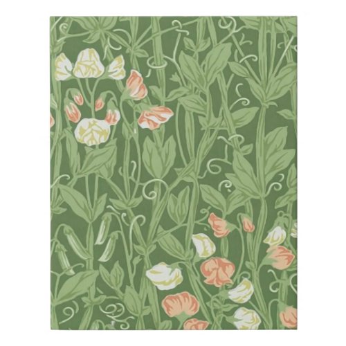 William Morris Sweet Pea Floral Design Faux Canvas Print