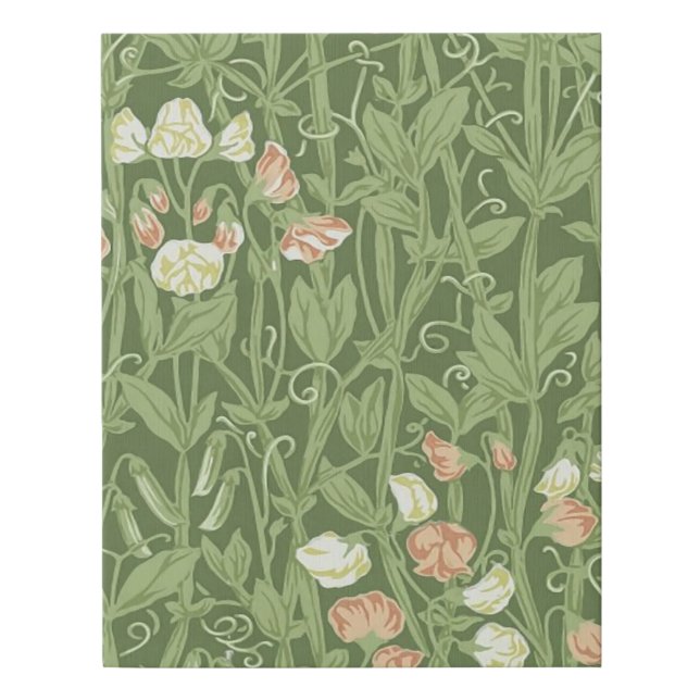 William Morris Sweet Pea Floral Design Faux Canvas Print (Front)