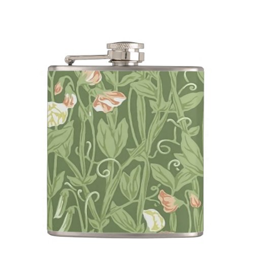 William Morris Sweet Pea Floral Design Flask