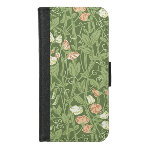 William Morris Sweet Pea Floral Design iPhone 87 Wallet Case