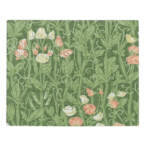 William Morris Sweet Pea Floral Design Jigsaw Puzzle