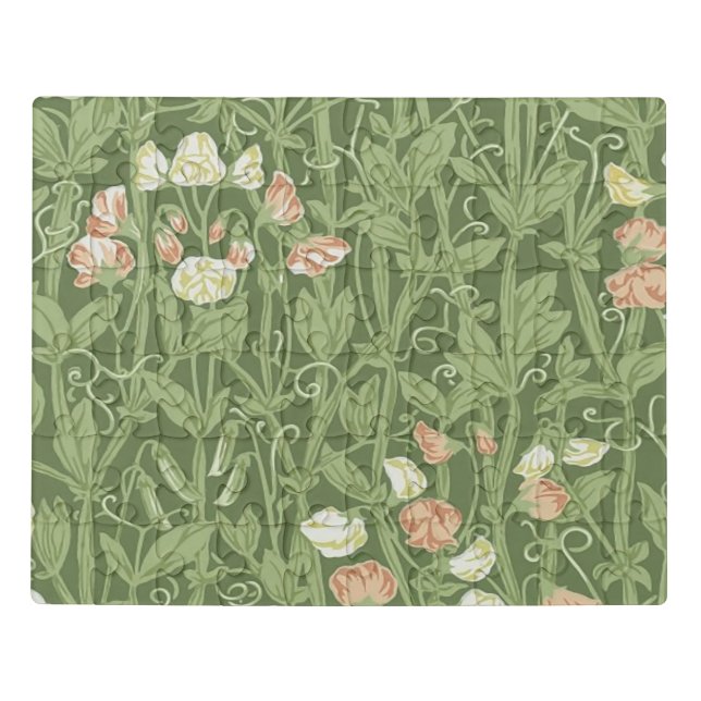 William Morris Sweet Pea Floral Design Jigsaw Puzzle (Puzzle Horizontal)