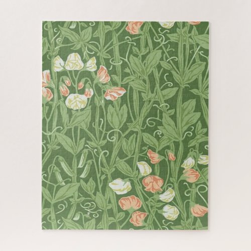 William Morris Sweet Pea Floral Design Jigsaw Puzzle