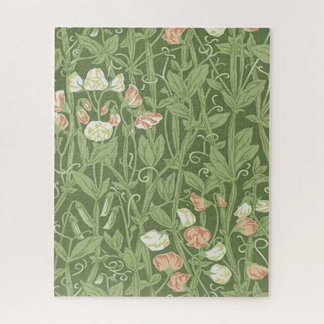 William Morris Sweet Pea Floral Design Jigsaw Puzzle (Vertical)