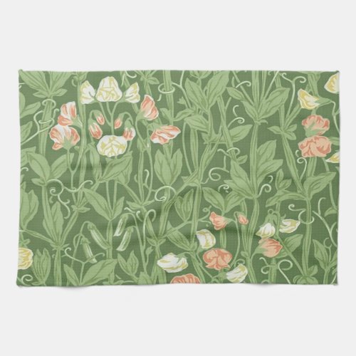 William Morris Sweet Pea Floral Design Kitchen Towel