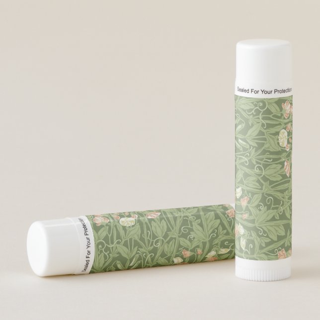William Morris Sweet Pea Floral Design Lip Balm (Front)