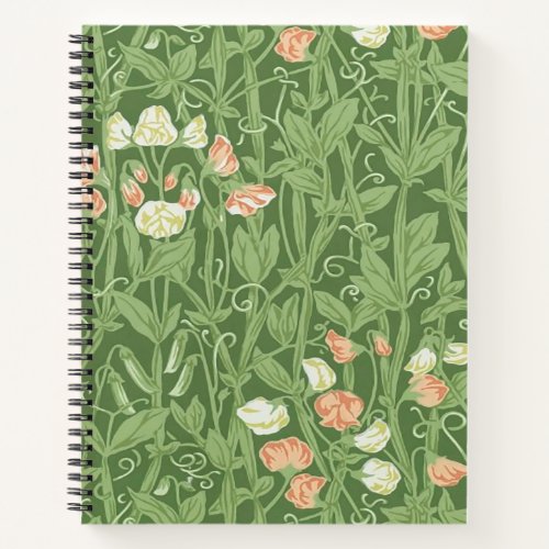 William Morris Sweet Pea Floral Design Notebook