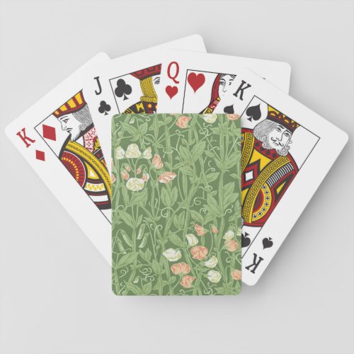 William Morris Sweet Pea Floral Design Poker Cards