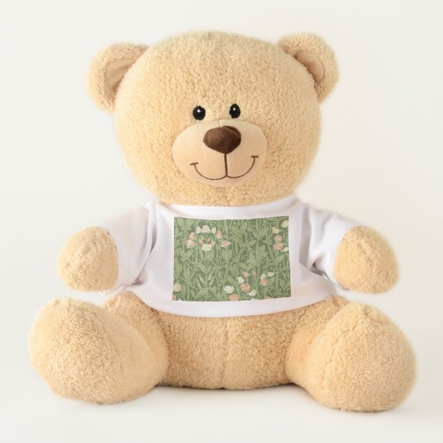 William Morris Sweet Pea Floral Design Teddy Bear (Front)