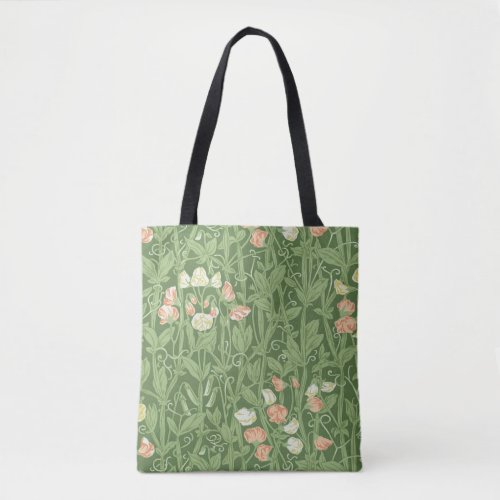 William Morris Sweet Pea Floral Design Tote Bag