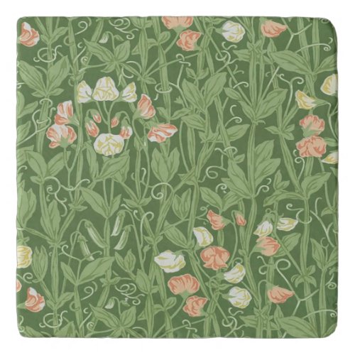 William Morris Sweet Pea Floral Design Trivet