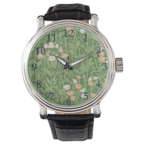 William Morris Sweet Pea Floral Design Watch