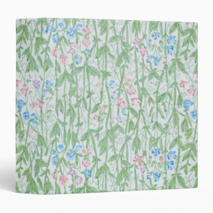 William Morris Sweet Pea Floral Pattern Classic 3 Ring Binder