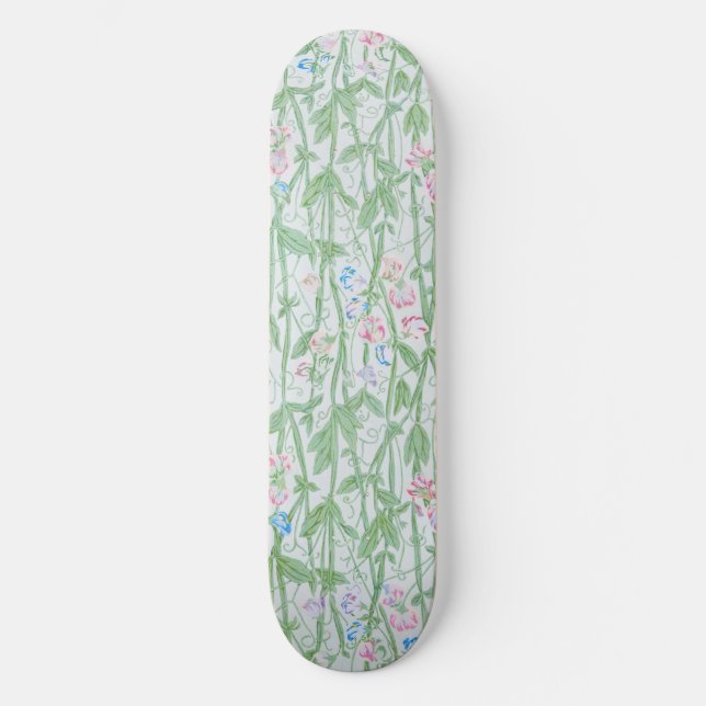 William Morris Sweet Pea Floral Pattern Classic Skateboard (Front)