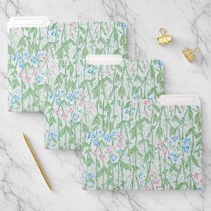 William Morris Sweet Pea Pastel Floral Art File Folder