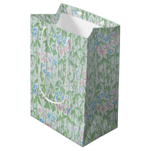 William Morris Sweet Pea Pastel Floral Art Medium Gift Bag